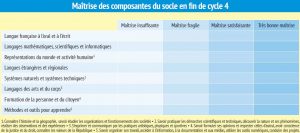 grille évaluation finale socle commun cycle4